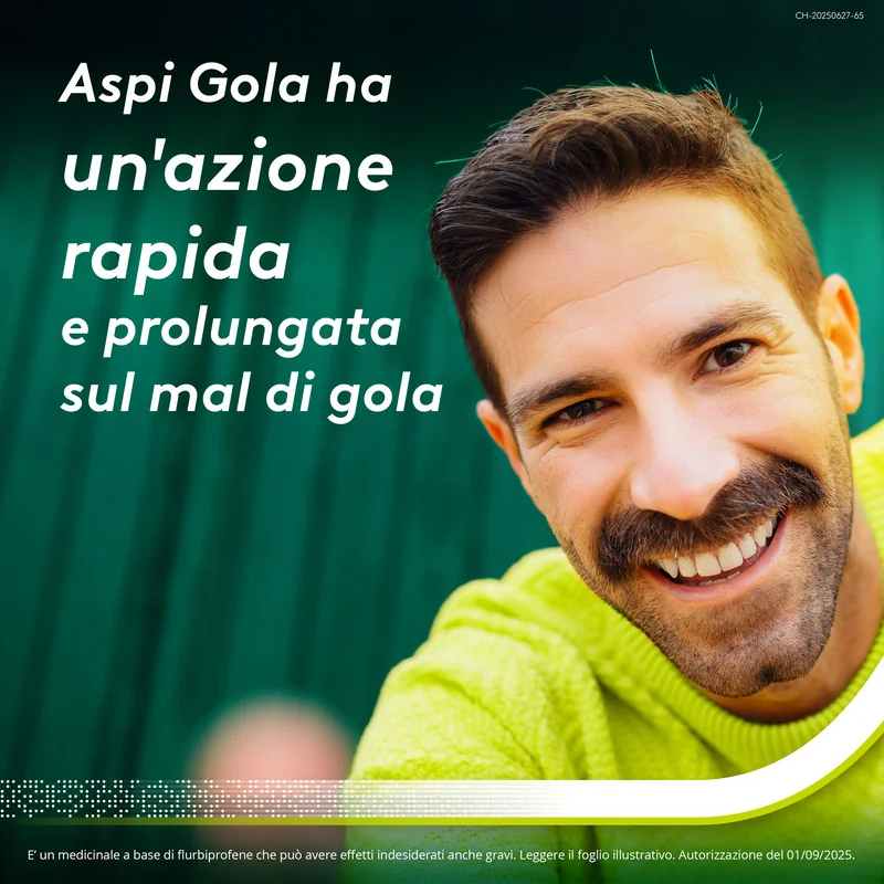 Aspi Gola Antinfiammatorio 24 caramelle Miele-Limone Mal di Gola