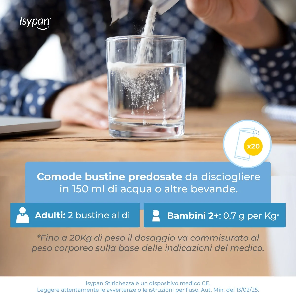 Isypan® Stitichezza Macrogol 4000 20 Bustine Integratore per la Stitichezza