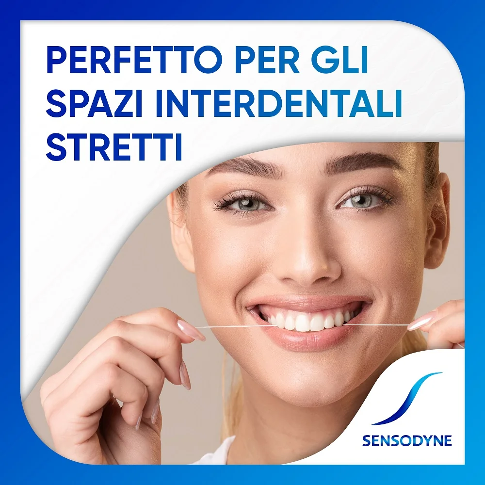 Sensodyne Filo Cerato Gusto Menta Fresca 30 ml Filo Interdentale