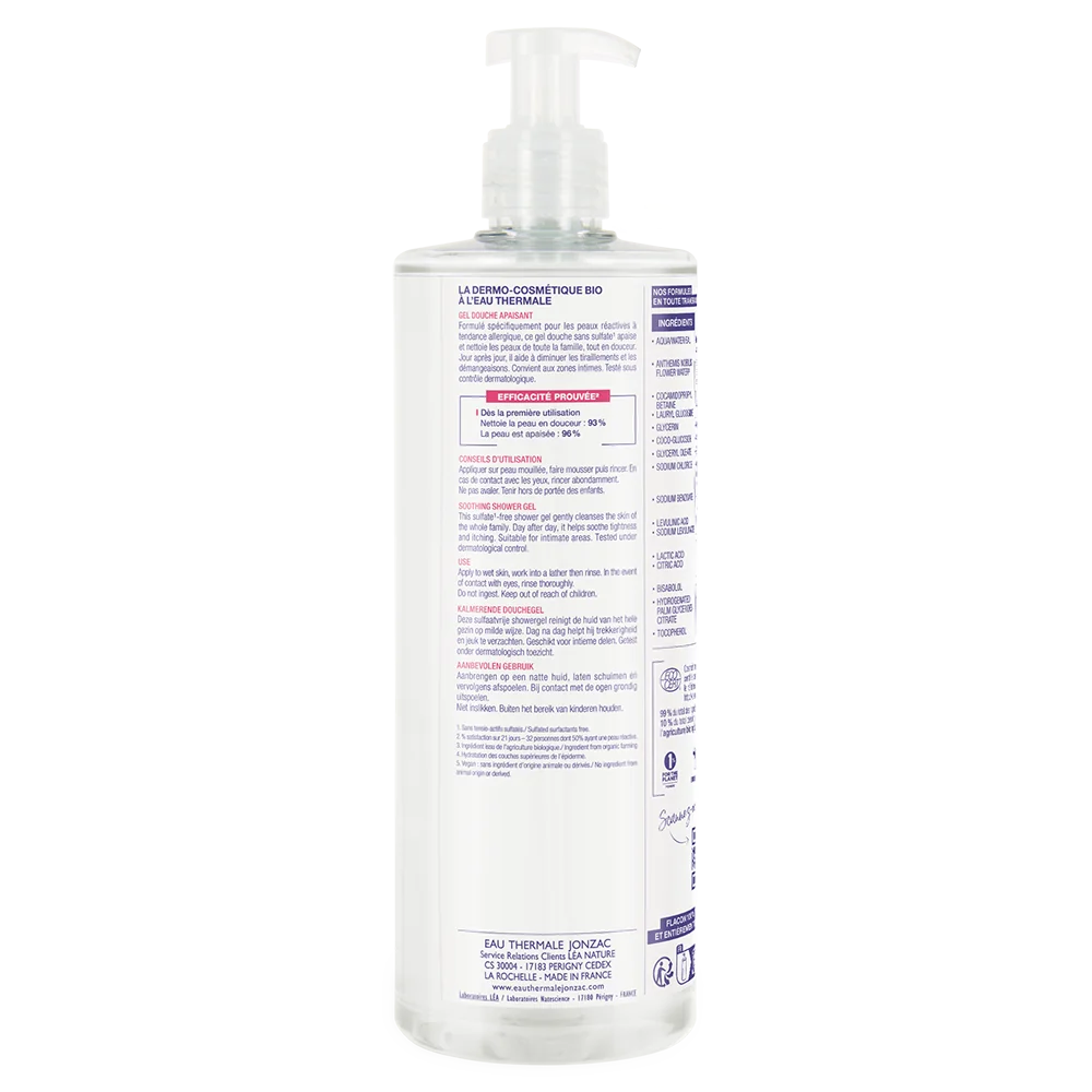 Jonzac Gel Doccia Lenitivo Alta Tolleranza 500 Ml Lenisce Irritazioni e Prurito