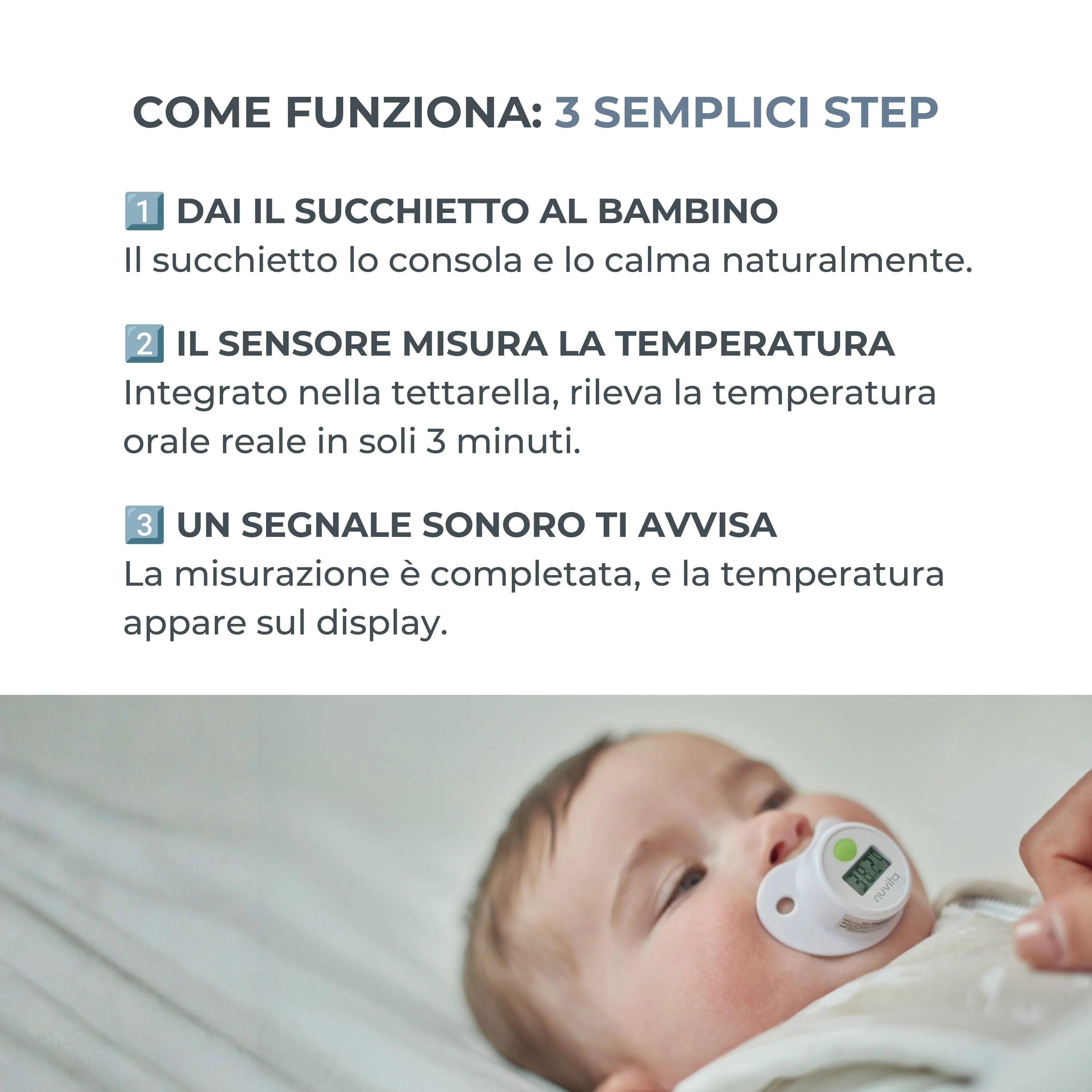 Nuvita Termometro Succhietto Termometro per Neonati
