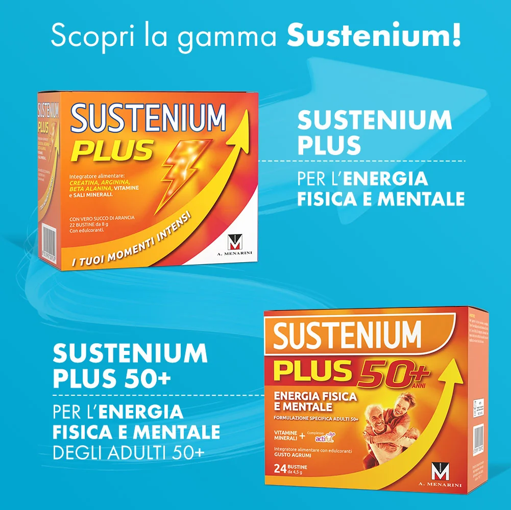 Sustenium Magnesio e Potassio 28 Bustine Contro Stanchezza e Affaticamento