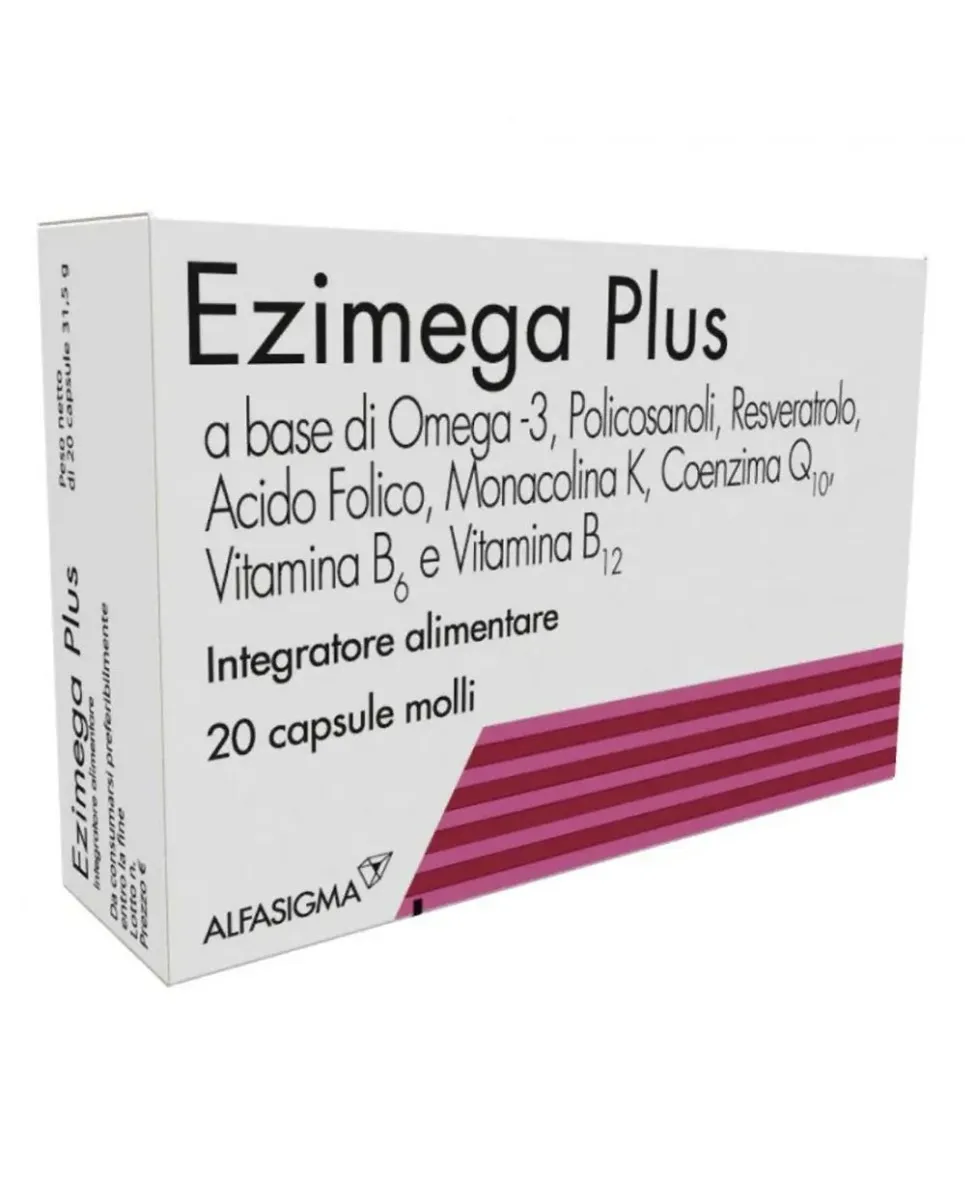 Ezimega Plus 20 Capsule Molli Integratore Controllo Colesterolo