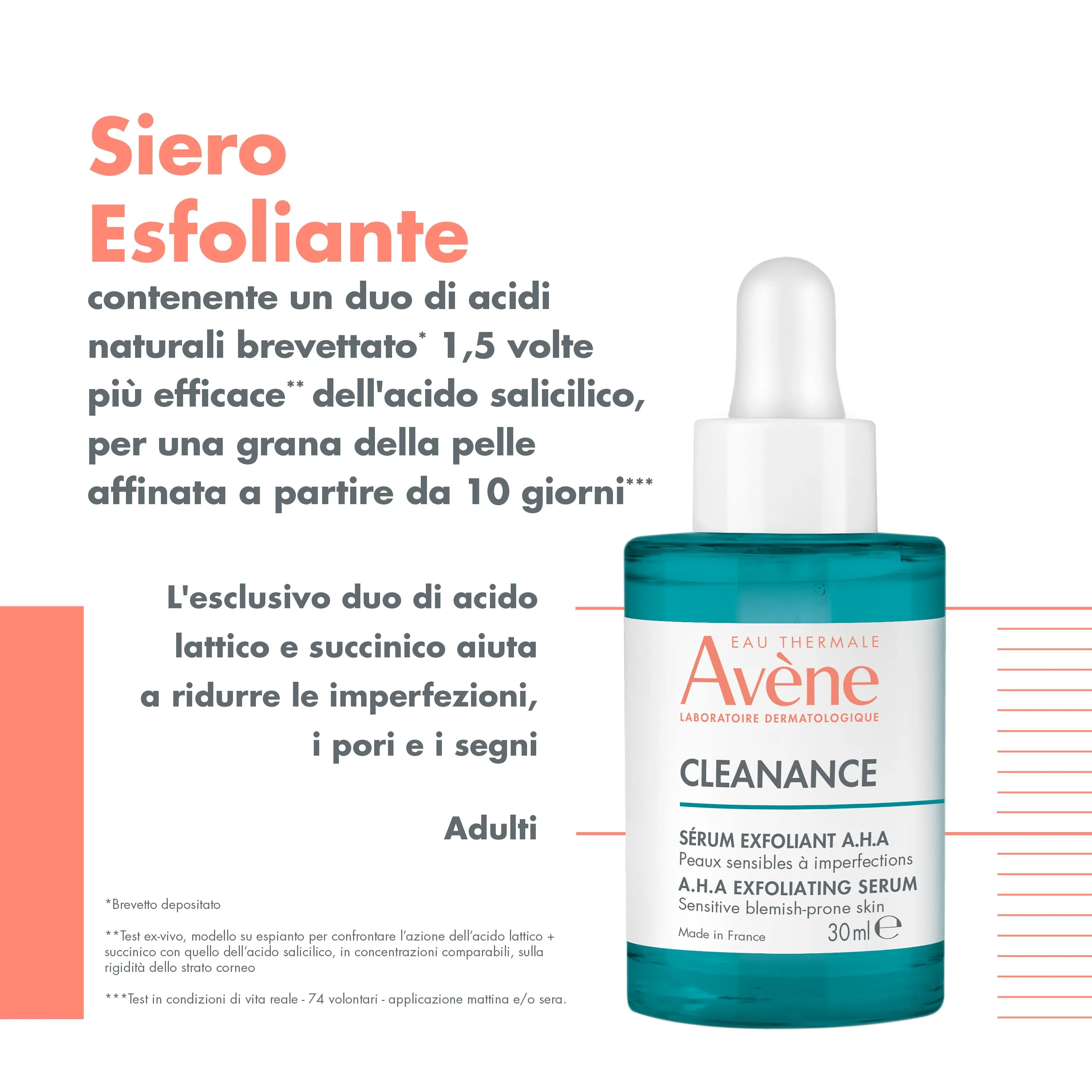 Avene Cleanance Siero Esfoliante A.H.A 30 ml Viso