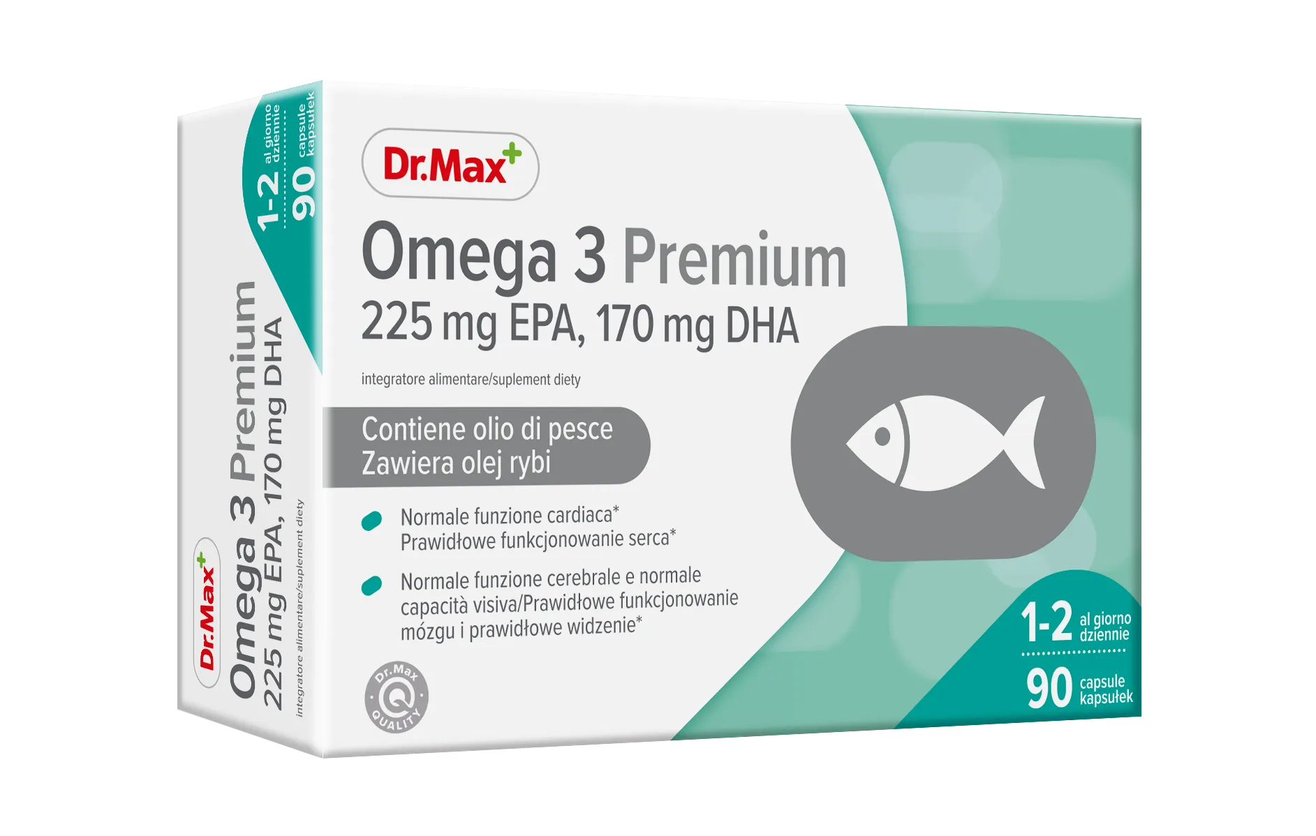 Dr.Max Omega 3 Premium 90 Capsule Funzionalità Cardiaca e Cerebrale