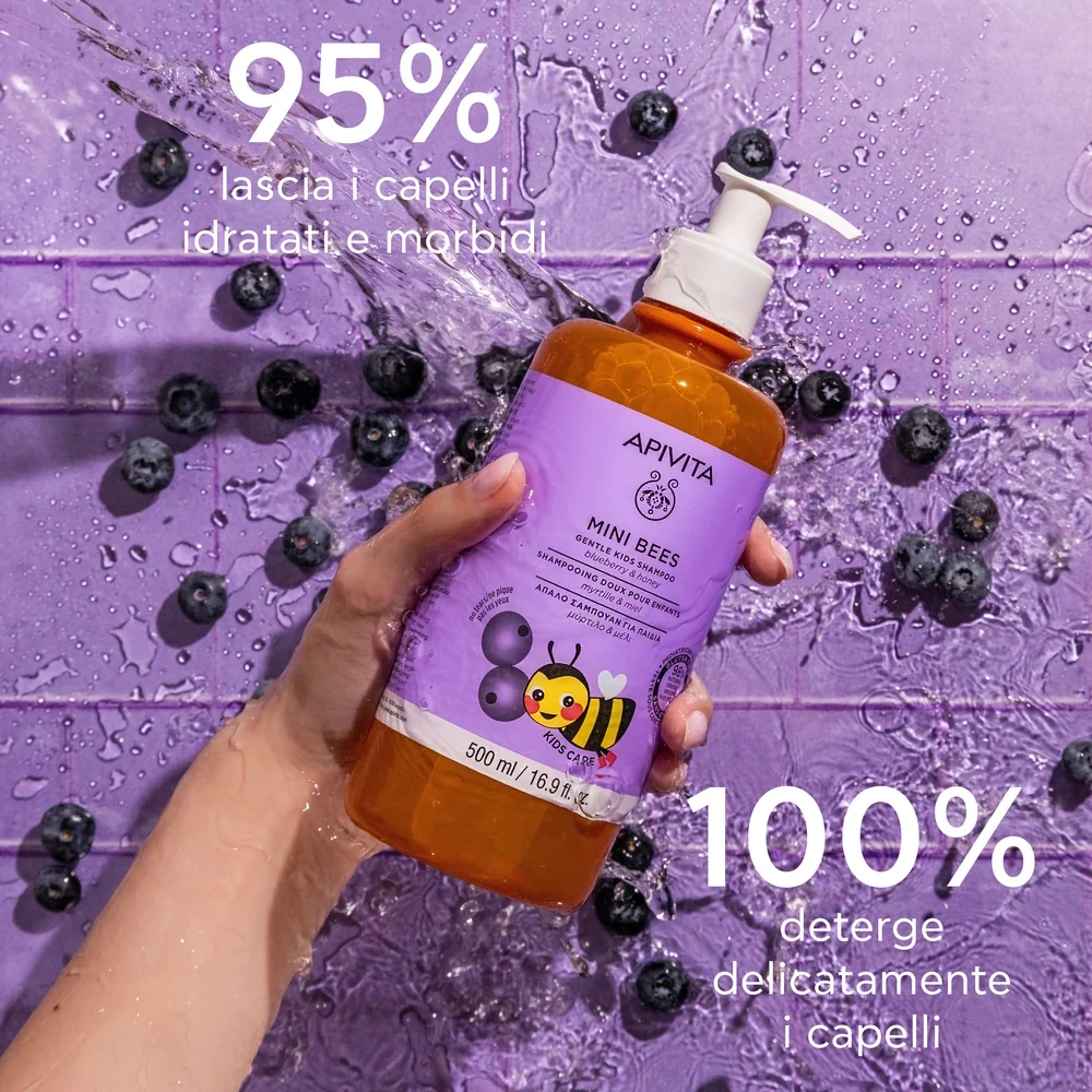 Apivita Kids Shampoo Blub & Honey 500 Ml Shampoo Delicato Bimbi