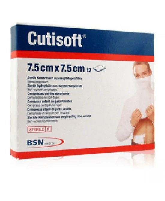 Cutisoft 7,5x7,5cm 12 Pezzi Compresse Sterili