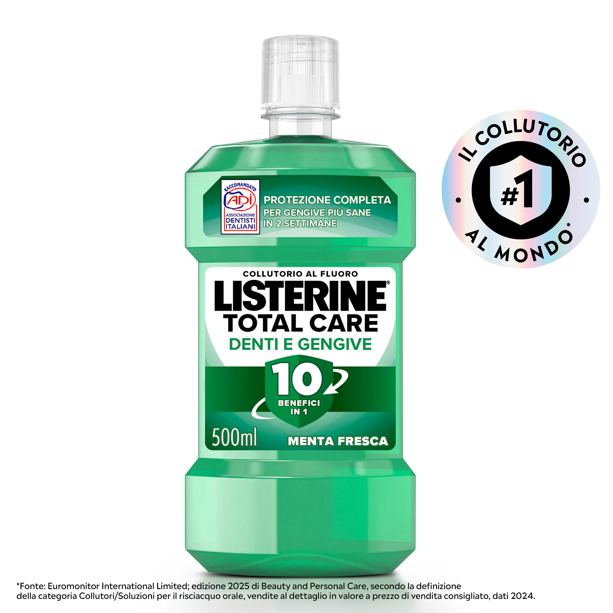 Listerine Difesa Denti e Gengive Collutorio 500 ml Menta delicata