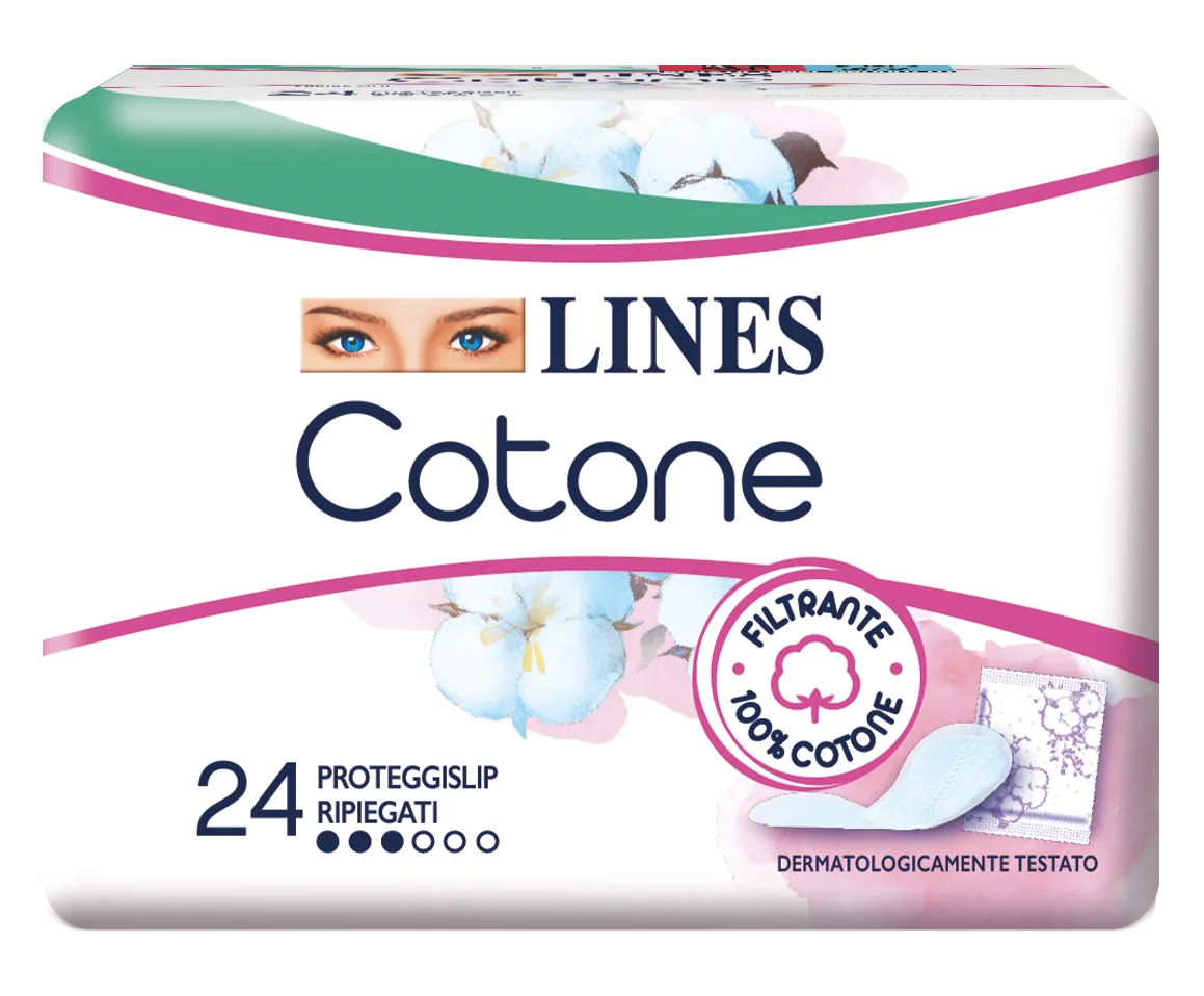 Lines Cotone Bio 24 Pezzi Salvaslip Ripiegati