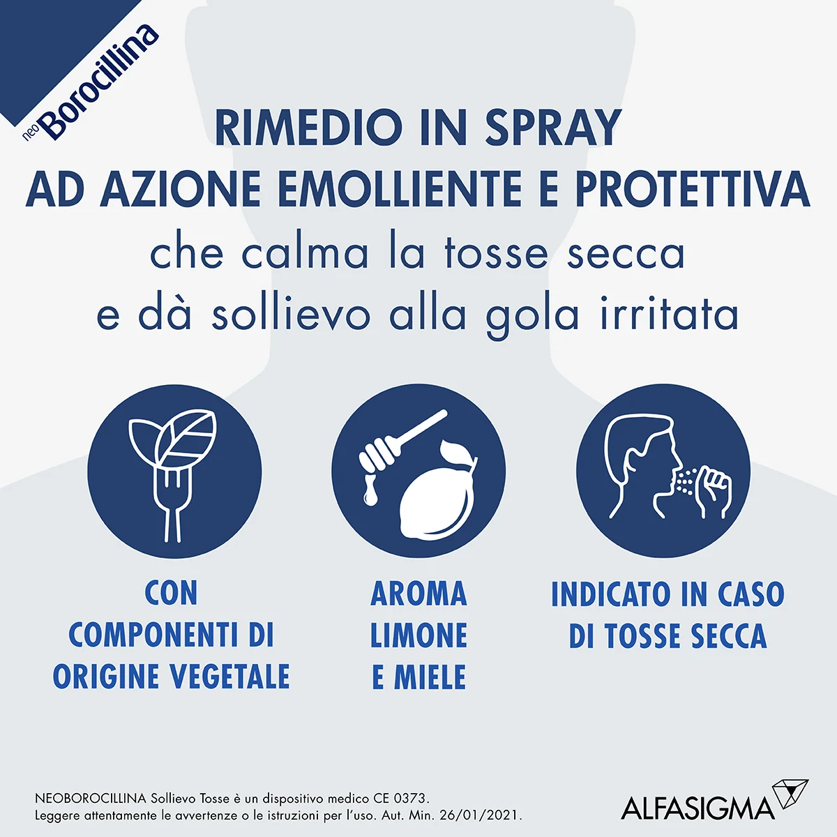 Neoborocillina Sollievo Tosse Spray Emolliente e Protettivo 20 ml