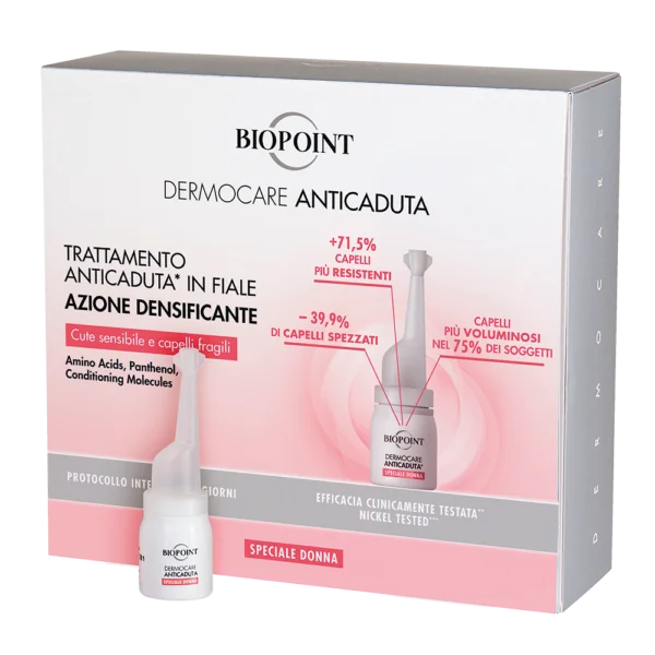 Biopoint Dermocare Fiale Anticaduta Unisex 20 fiale da 6 ml Azione Ridensificante