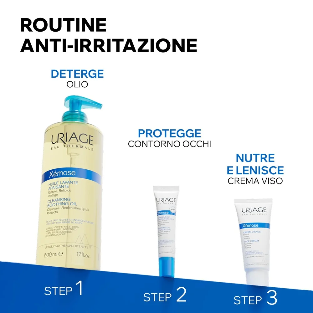 Uriage Xèmose Crema Viso Nutritiva Pelle Secca 40 ml Lenisce e Protegge