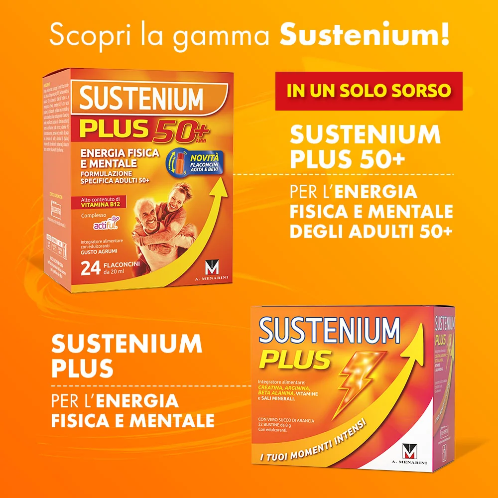 Sustenium Plus 50+ 24 Bustine Formulazione Specifica per Adulti 50+