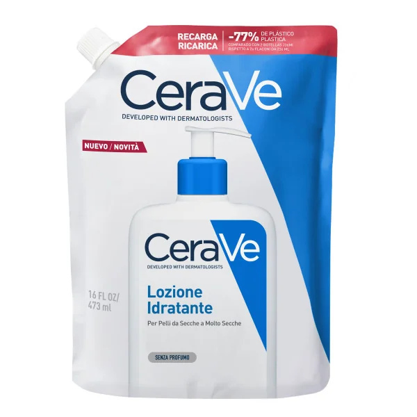 Cerave Lozione Idratante Refill 473 ml Ricarica Lozione per l'Idratazione Cutanea