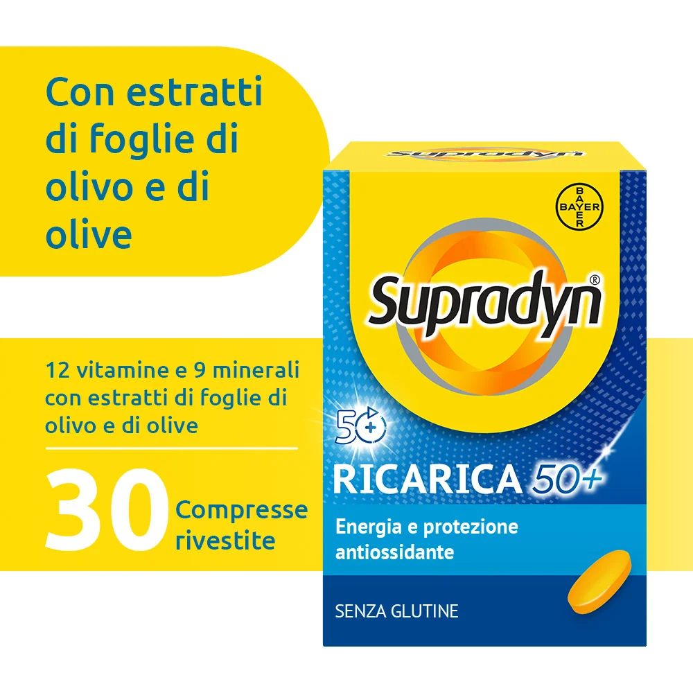Supradyn Ricarica 50+ Integratore 30 Compresse Vitamine e Minerali