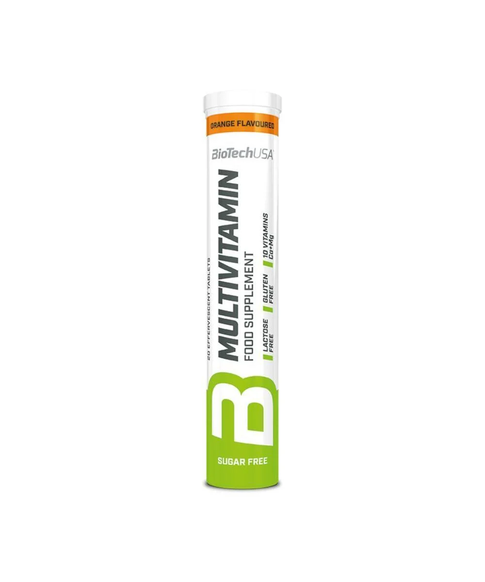 Biotechusa Multivitamin Effervescent Arancia 20 Compresse Senza Glutine