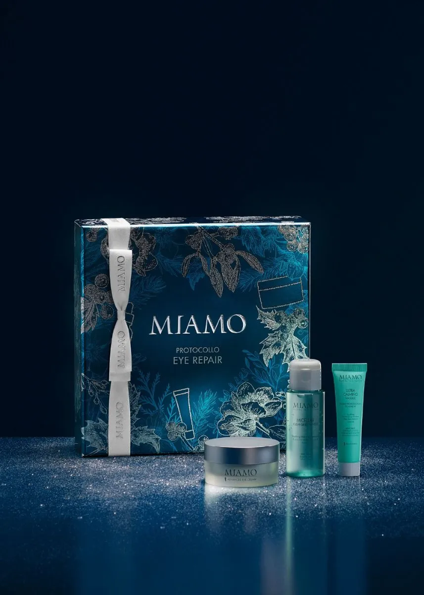 Miamo Cofanetto Xmas 2023 - Advanced Eye Cream MICELLAR CLEANSING WATER 50 ml - ADVANCED EYE CREAM 15 ml -ULTRA CALMING MASQUE 10 ml