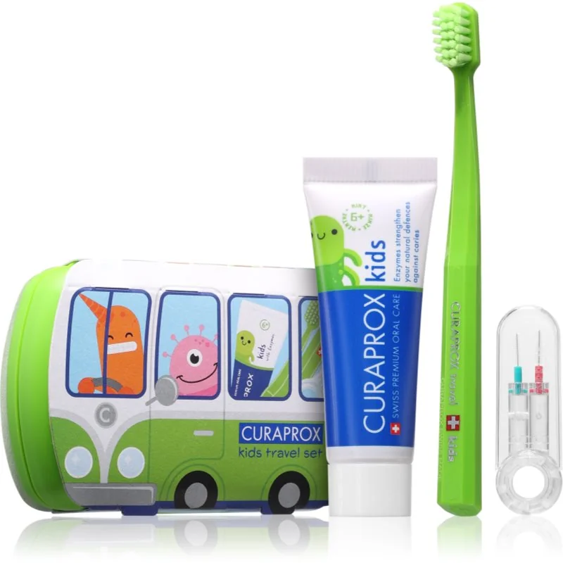 Curaprox Travel Set Kids Verde Igiene Orale Bambini