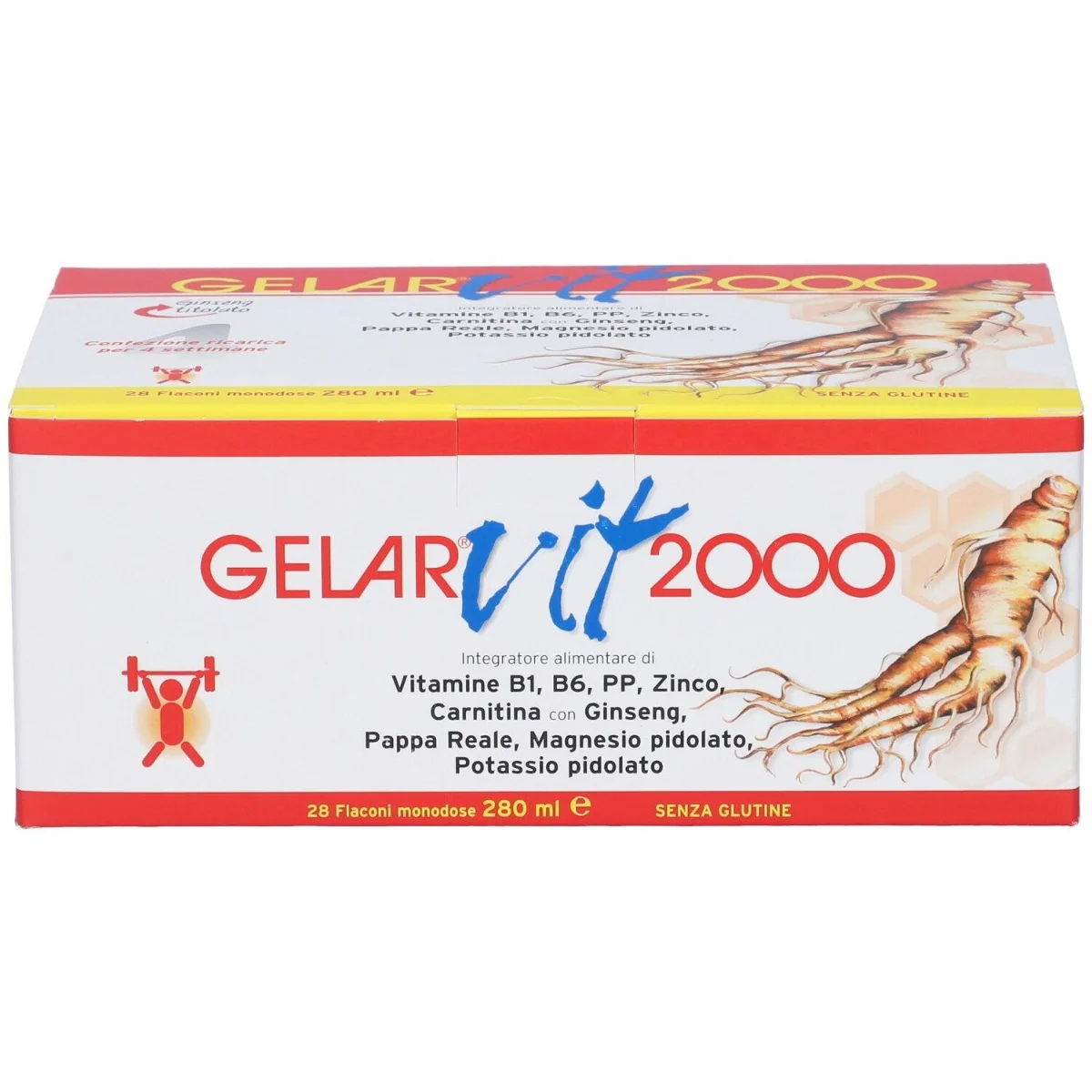 Gelarvit 2000 Integratore Tonico-Energetico 28 Flaconi da 10 ml Tonico Adattogeno