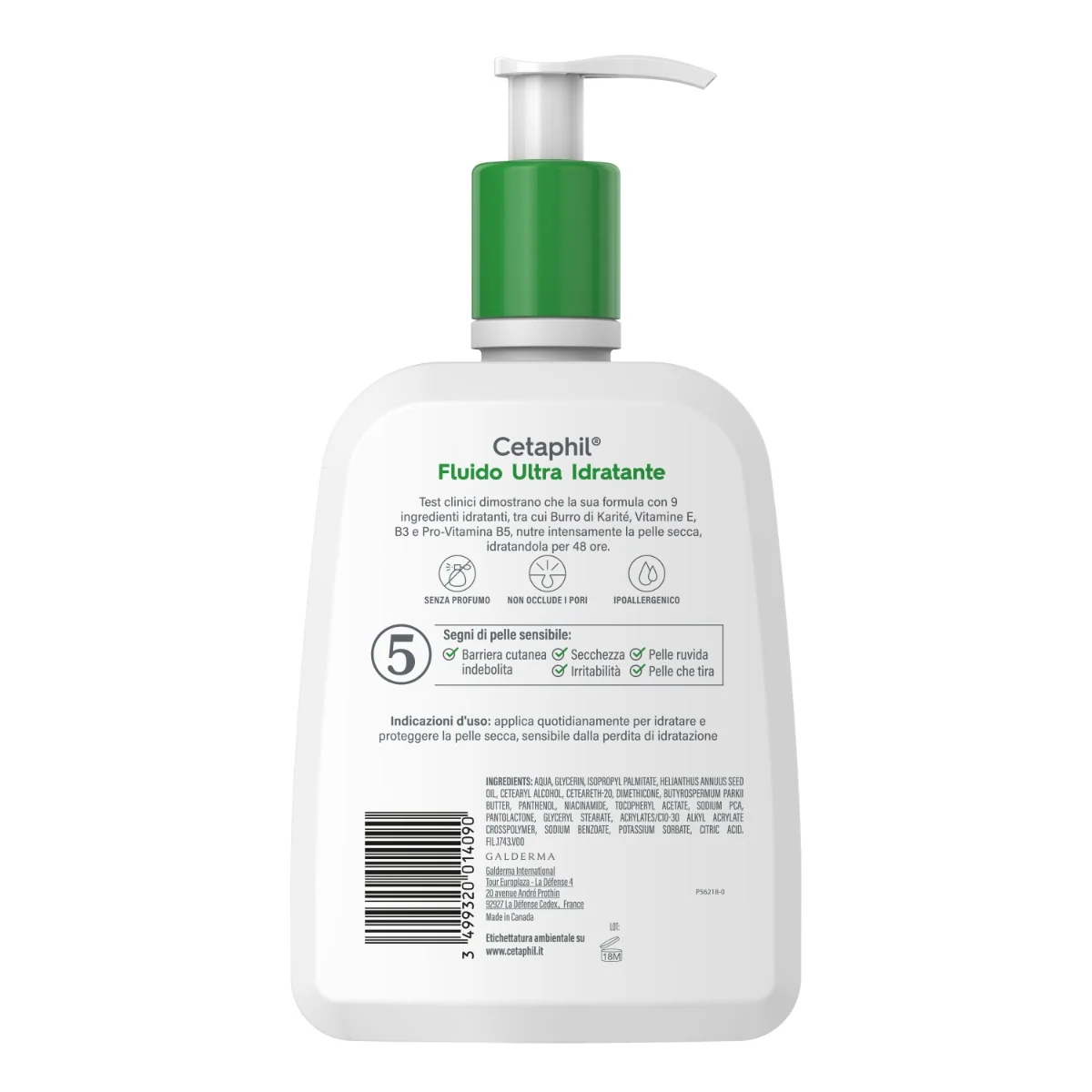 Cetaphil Fluido Crema Ultra Idratante Viso e Corpo 470 ml Pelle Secca