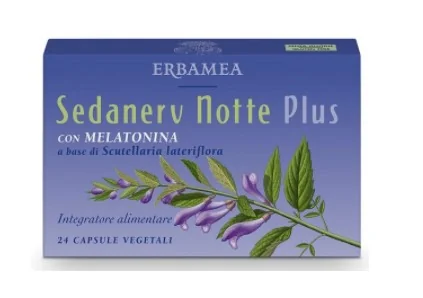 Erbamea Sedanerv Plus Notte  24 Capsule Vegetali Integratore per Favorire il Rilassamento