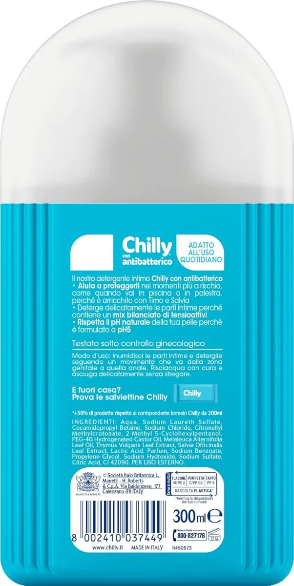 Chilly Detergente Antibatterico 300 ml Purificante e antibatterico