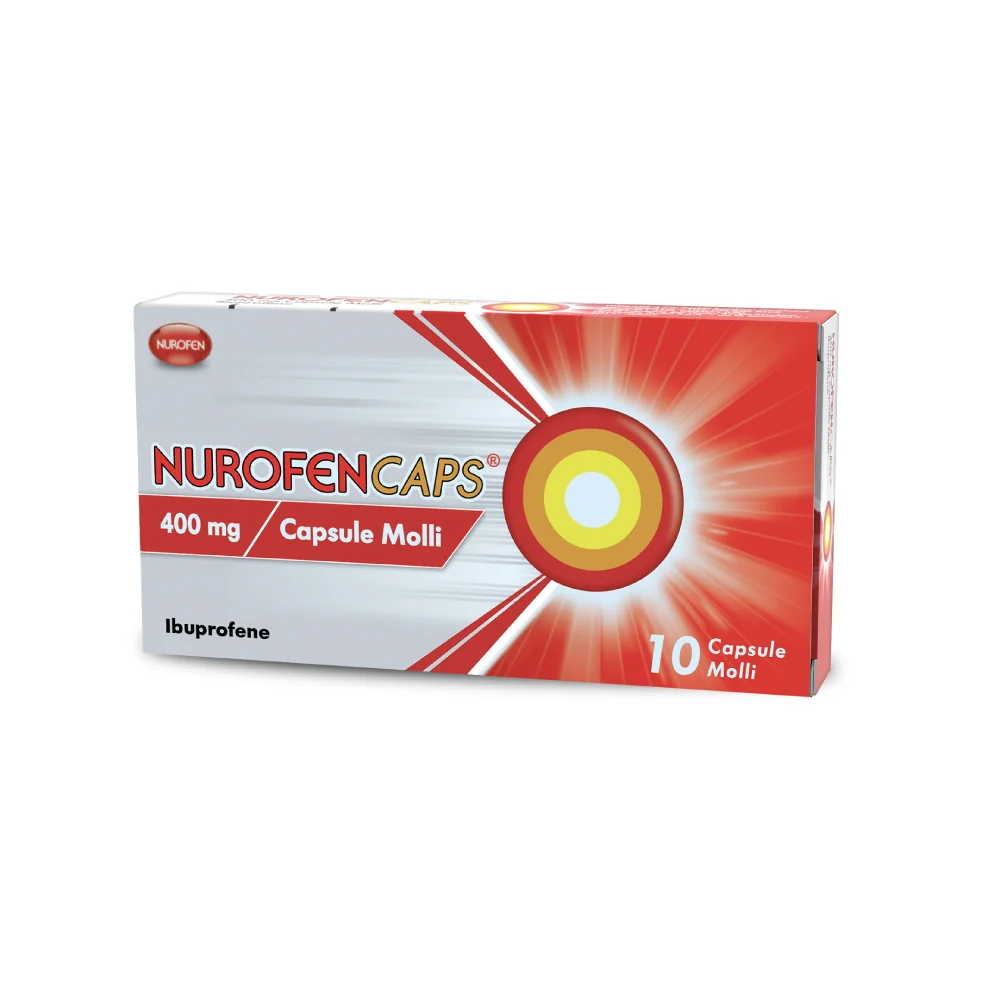 Nurofencaps 400 mg Molli Per Mal di Testa Dolori Ai Denti e Muscolari 10 Capsule Ibuprofene