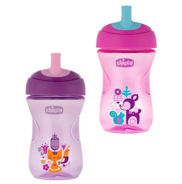 Chicco Tazza Advanced Con Cannuccia Rosa O Viola +12M Con Cannuccia Rosa o Viola