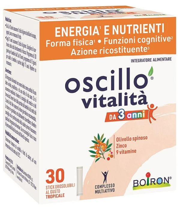 Oscillo Vitalita' 3+ 30Stick Senza Zuccheri Aggiunti