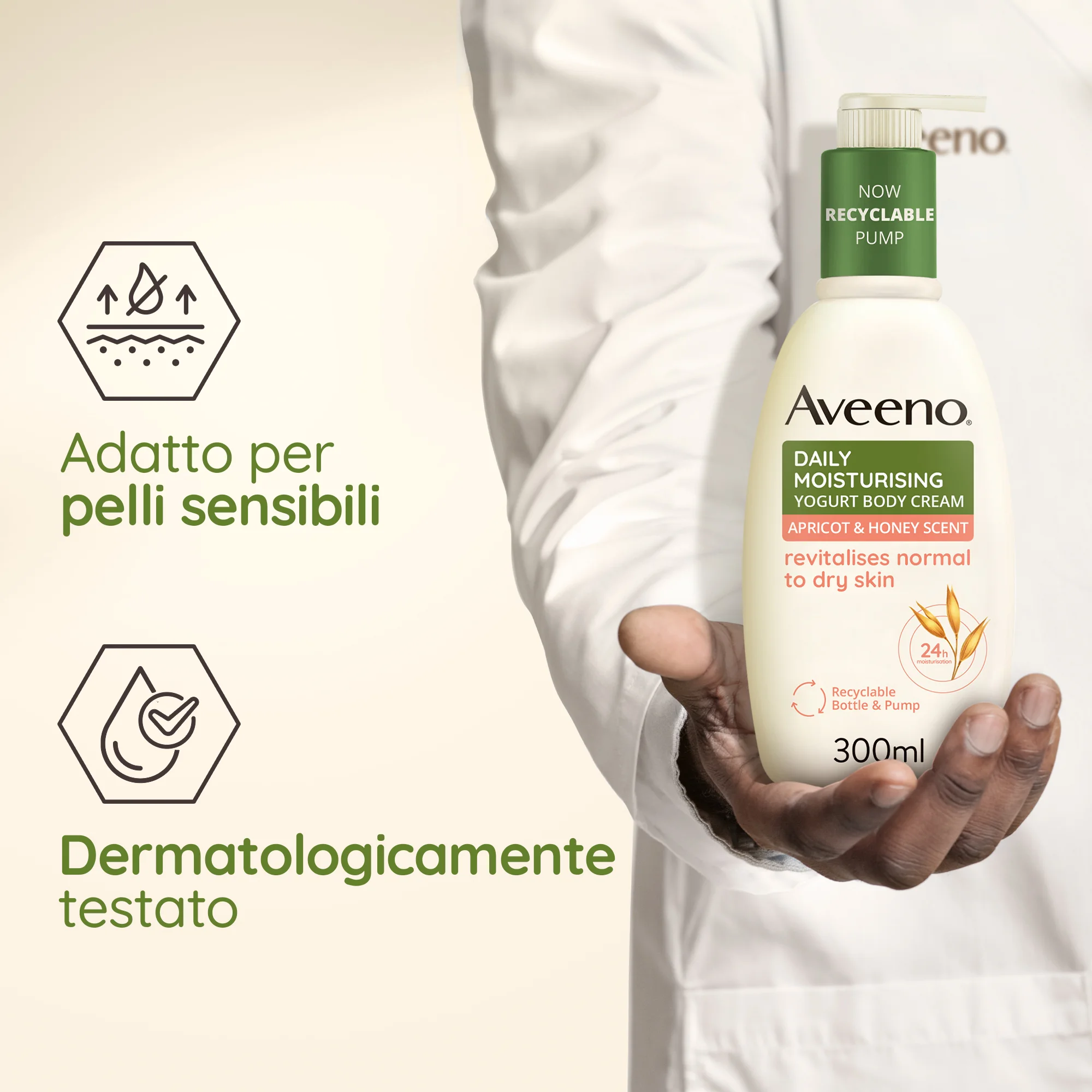 Aveeno Crema Crp Yog Al&M300 Ml Pelle Secca