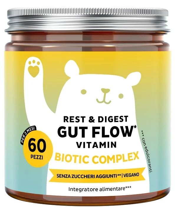 Bears With Benefits Rest&Digest Gut Flow Vitamin 60 Caramelle Gommose Senza Zuccheri