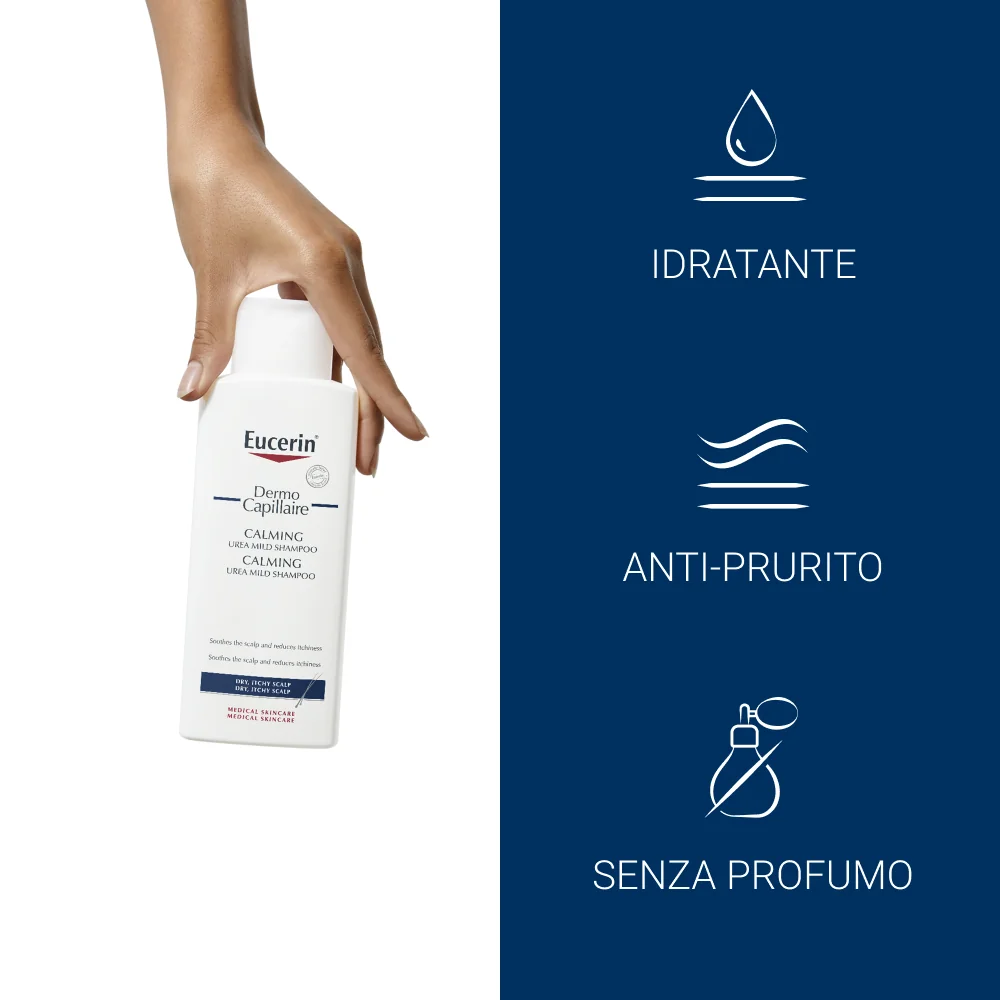 Eucerin DermoCapillaire Shampoo Lenitivo 250 ml Cuoio Capelluto Secco e Pruriginoso