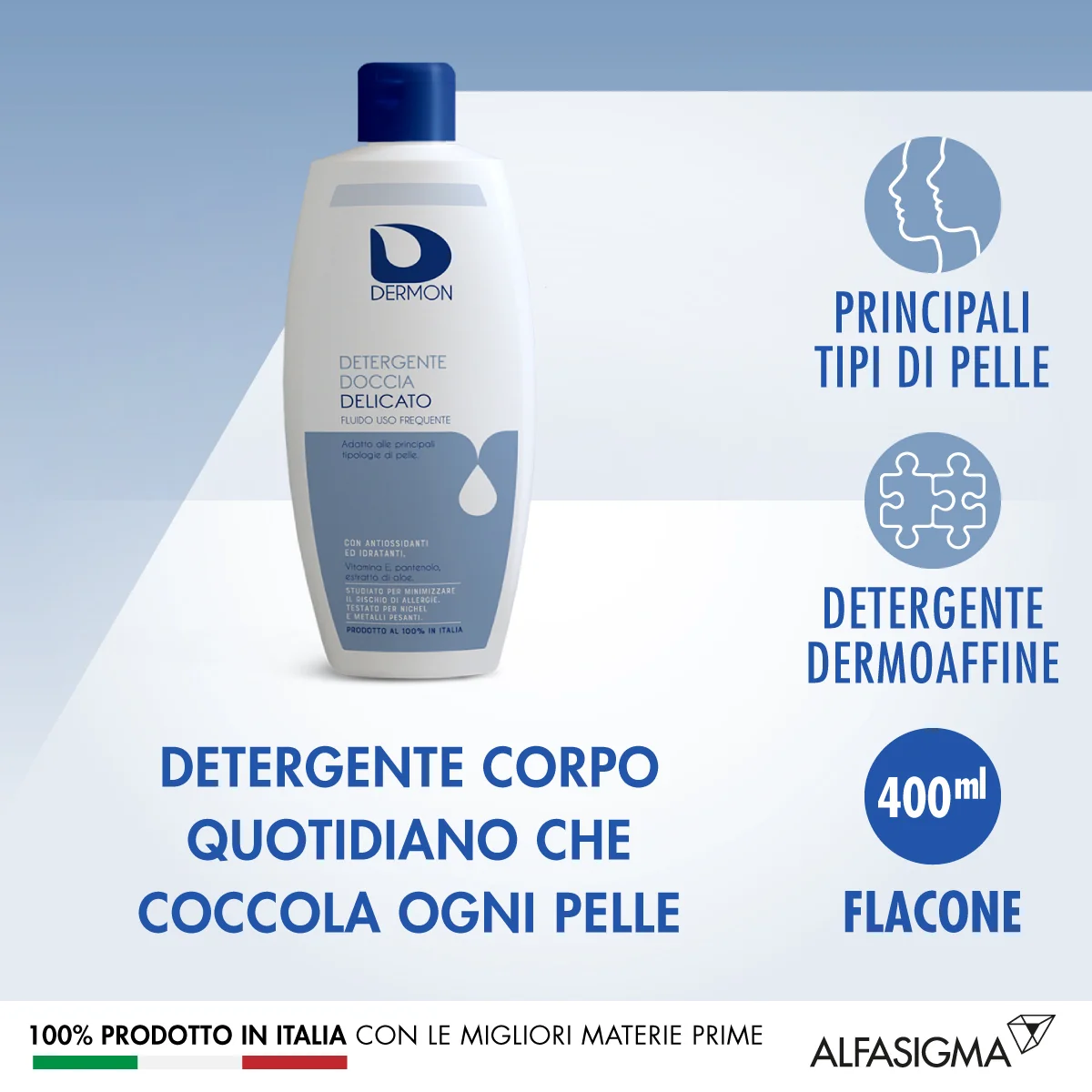 Dermon Detergente Doccia Delicato 400 ml Uso Frequente