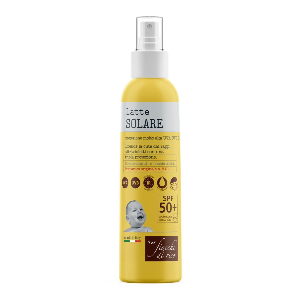 Fiocchi Di Riso Latte Solare Bimbi 50+ 140 ml Protezione Solare