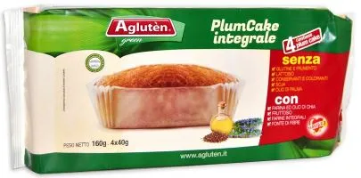 AGLUTEN GREEN PLUM CAKE INTEGRALE SENZA GLUTINE 160 G