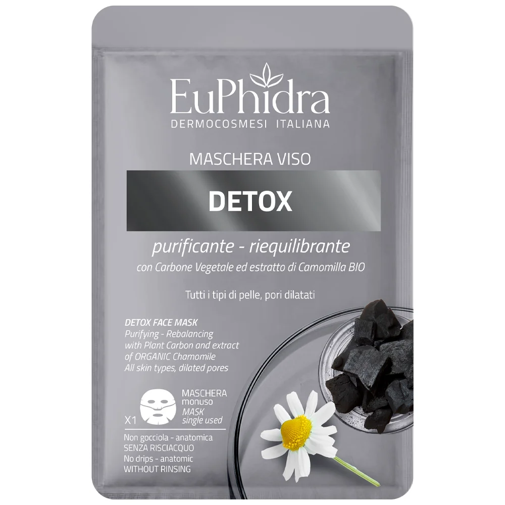 EuPhidra Maschera Viso Detox 1 Pezzo Purificante e Riequilibrante