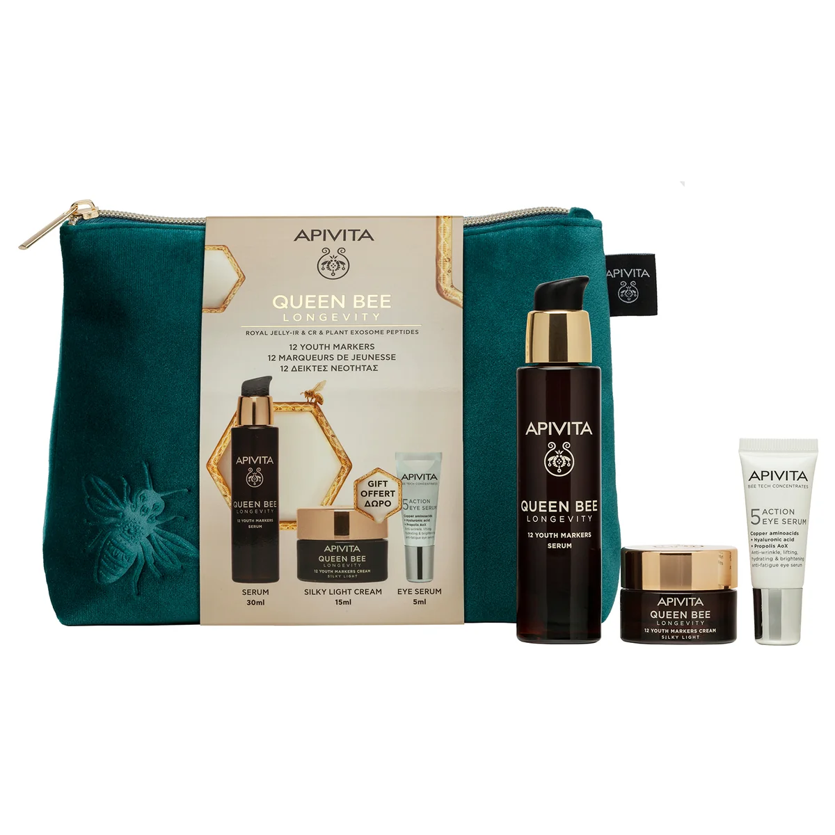 Apivita Pro Xm Queen Bee Serum Routine 3 Pezzi