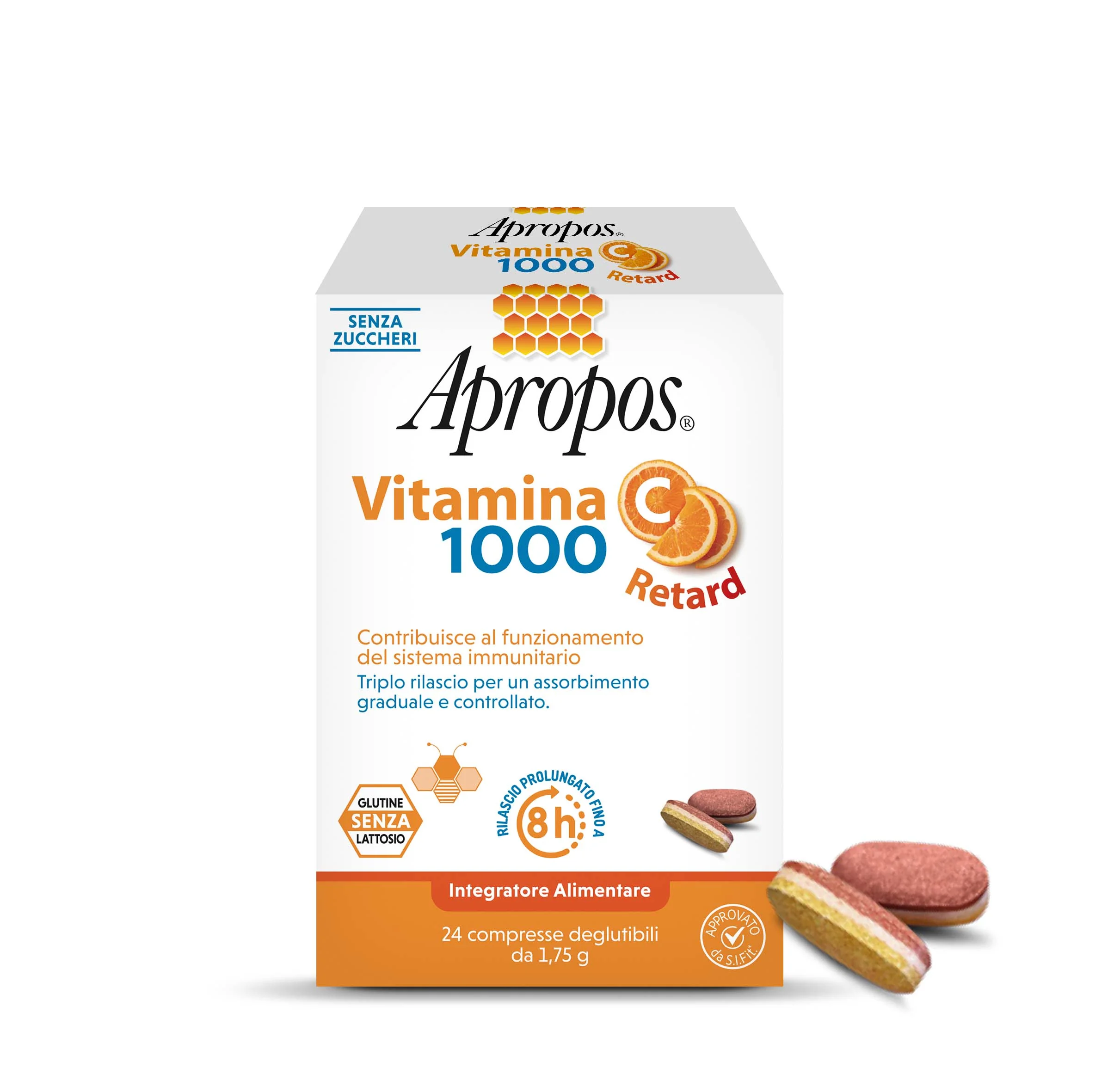 Apropos Vitamina C 1000 24 Compresse Deglutibili Integratore Alimentare