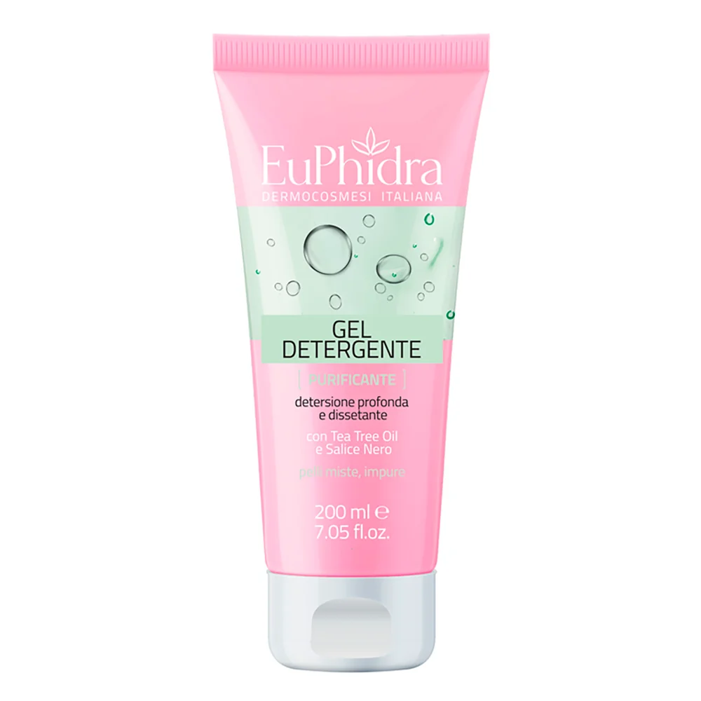 EuPhidra Gel Detergente Purificante 200 ml Per Pelli Miste e Impure