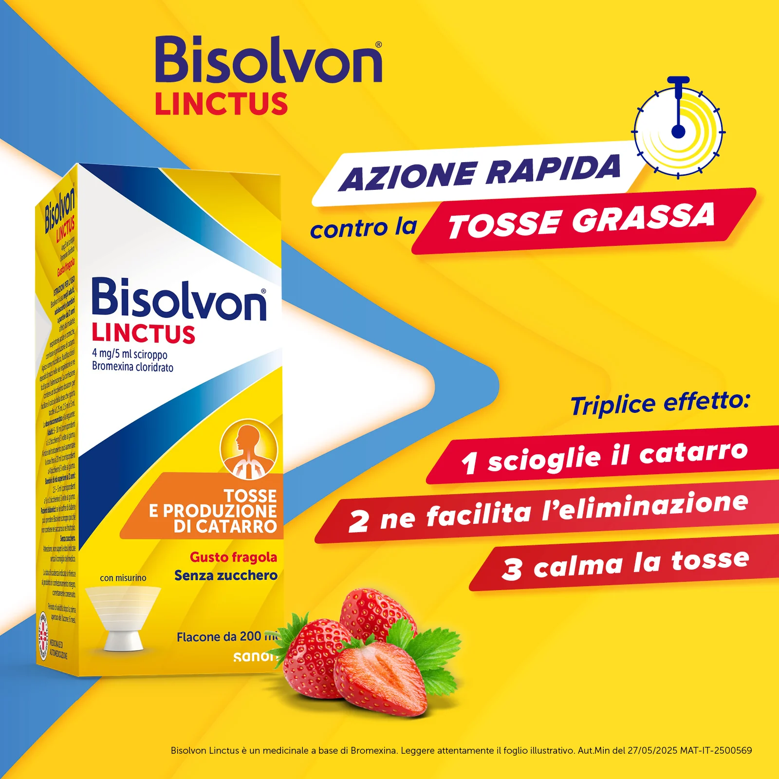 Bisolvon Sciroppo 200 ml Fragola