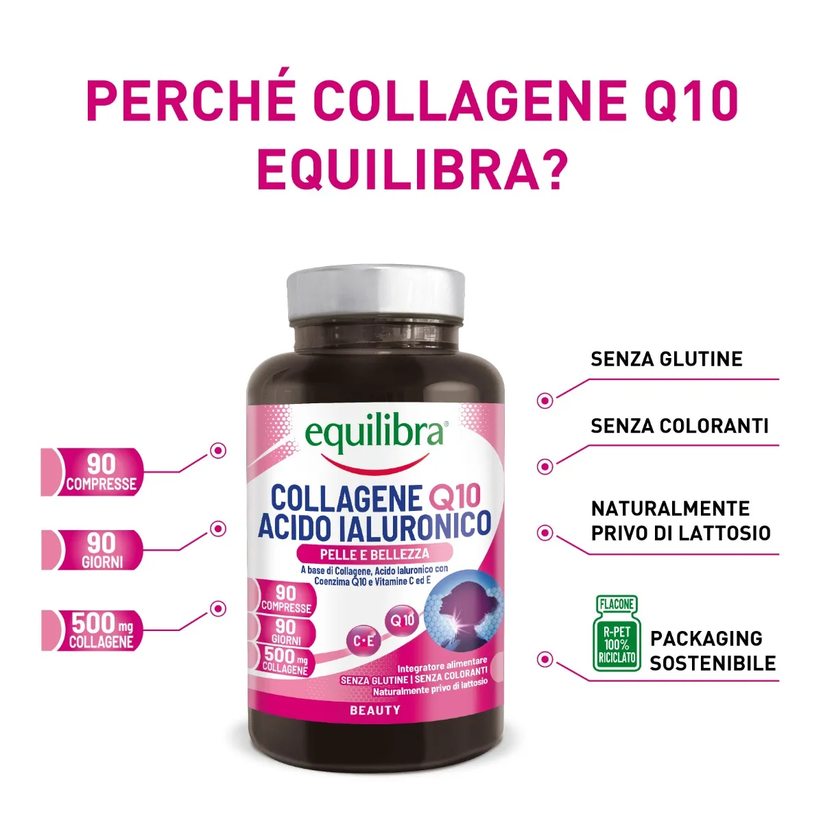 Equilibra Collagene Q10 Acido Ialuronico 90 Compresse Antiage