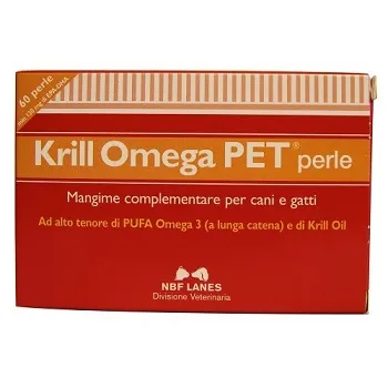 Nbf Lanes Krill Omega PET Integratore Malattie Infiammatorie Cani E Gatti 60 Perle