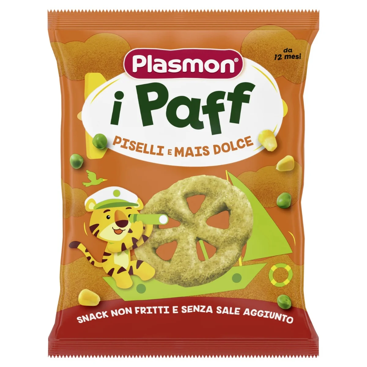 Plasmon Paff Piselli E Mais Dolce 15 g Snack non fritti