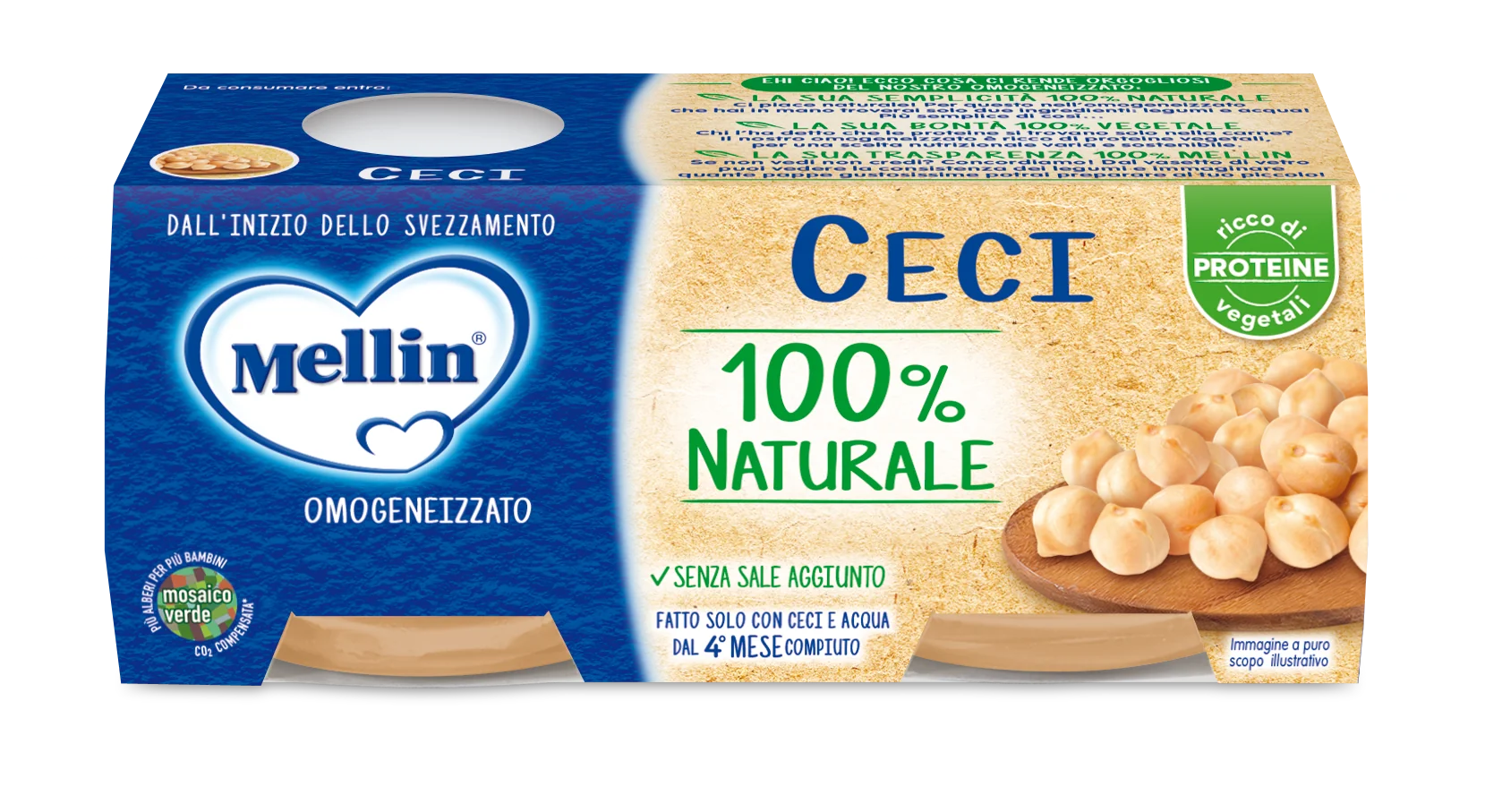 Mellin Omogenizzato Ceci 2X80 G