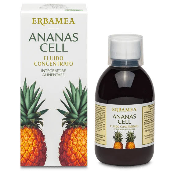 Erbamea Ananas Cell Fluido Concentrato 250Ml Eliminazione dei liquidi in eccesso