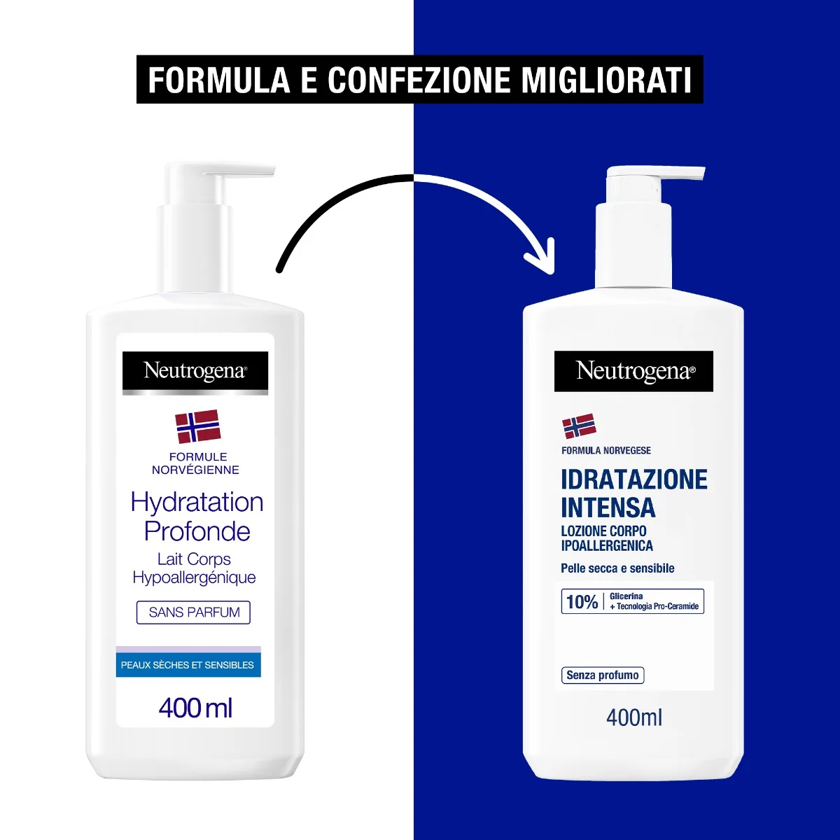 Neutrogena Corpo Fluida Non Profumata 400 Ml Dermatologicamente Testato