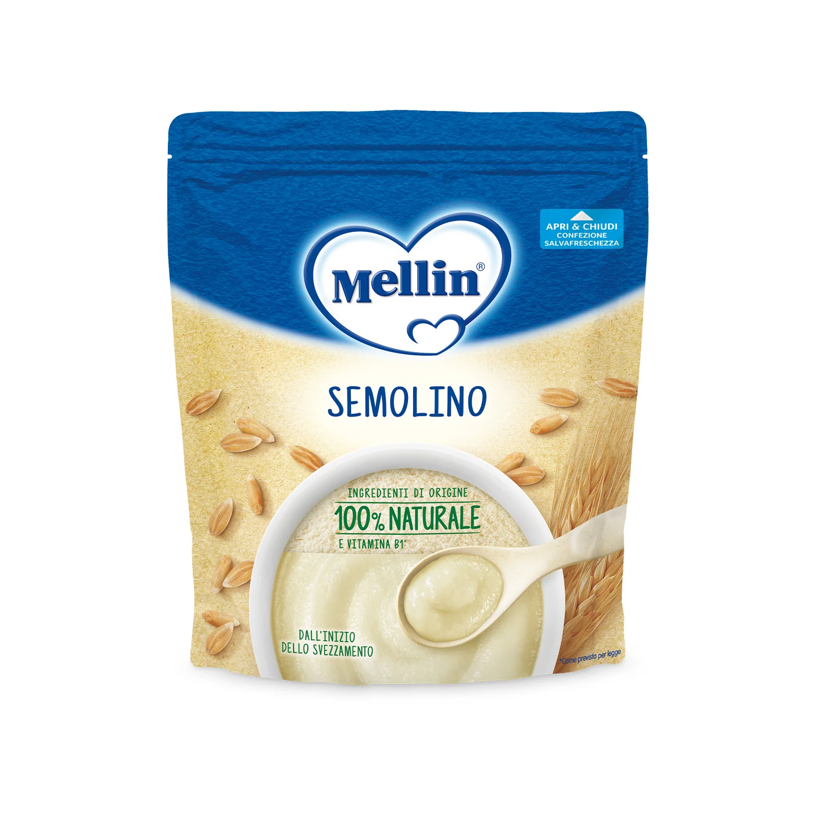 Mellin Crema Semolino 200 g Alimento per Infanzia