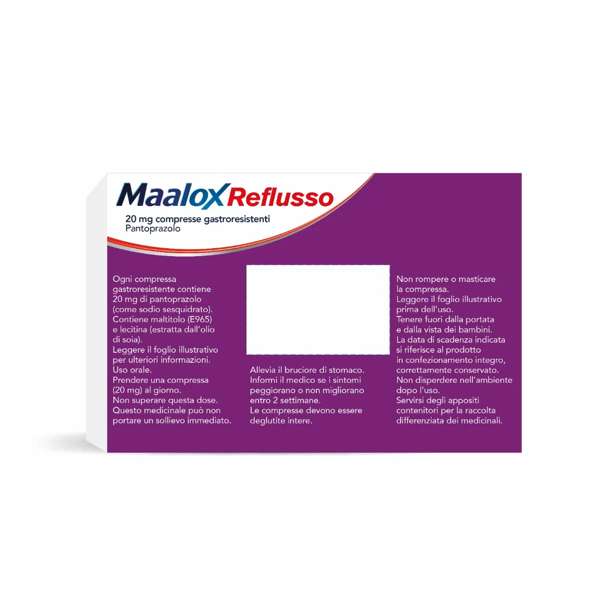 Maalox Reflusso 20 mg 14 Compresse Azione Anti-Reflusso