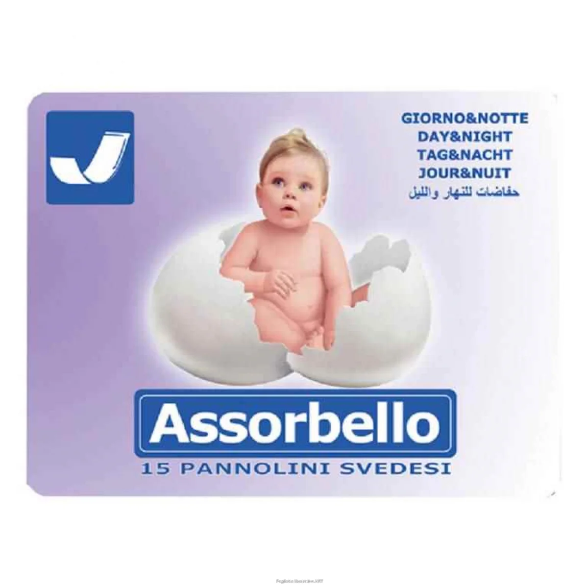 Assorbello Pannolini Svedesi Giorno & Notte 15 Pezzi