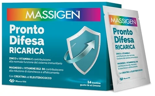 Massigen Pronto Difesa Ricarica 14 Bustine Da 5 G Normale Funzione del Sistema Immunitario